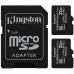 Карта пам'яті 2x32GB microSDXC C10 UHS-I R100MB/s + SD Kingston (SDCS2/32GB-2P1A) Фото 1