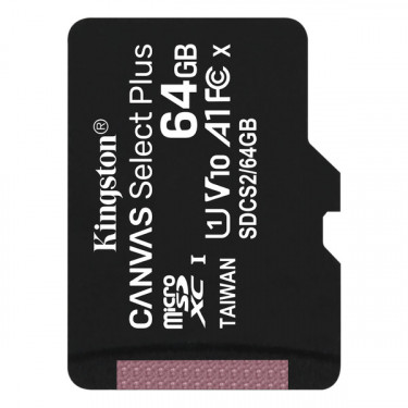 Карта пам'яті 64GB microSDXC C10 UHS-I R100MB/s Kingston (SDCS2/64GBSP)