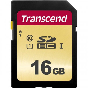 Карта пам'яті 16GB SDHC C10 UHS-I R95/W60MB/s Transcend (TS16GSDC500S)