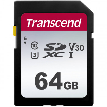 Карта пам'яті 64GB SDXC C10 UHS-I R100/W20MB/s Transcend (TS64GSDC300S)
