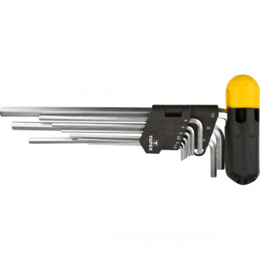 Ключі шестигранні HEX 1.5-10 мм, набір 9 шт. TOPEX (35D962)