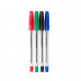 Набір ручок кулькових 0,7 мм, 4 шт (синя, чорна, червона, зелена) H-Tone (JJ201318) Фото 1
