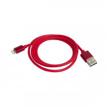 Кабель USB - Lightning 2,4А, 1 м червоний Patron (PN-LIGHT-1M-R)