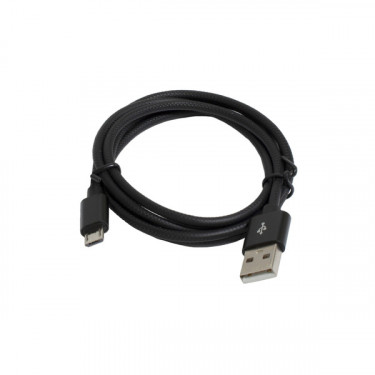 Кабель USB - Micro 2,4A, 1 м чорний Patron (PN-USB-MICRO-1-B)