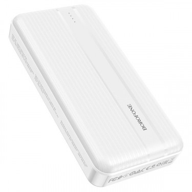 Зовнішній акумулятор Power Bank Borofone Type-C PD+Quick Charge 3.0 (3A) 20000 mAh White (BJ9A)