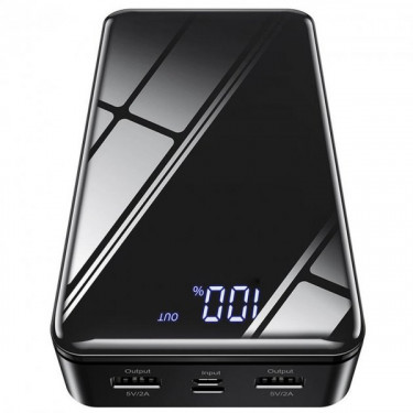 Зовнішній акумулятор Power Bank Borofone 30000 mAh Black (BJ8)
