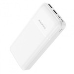 Внешний аккумулятор Power Bank Borofone 2xUSB+Type-C 20000 mAh White (BJ16A)