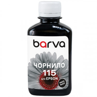 Чорнило для Epson 115 PB спеціальне 180 мл, водорозчинне, фото-чорне Barva (E115-872)