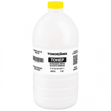 Тонер Kyocera Mita Ecosys M6030 флакон, 1 кг, жовтий Tomoegawa (TSM-VF-03Y-1)