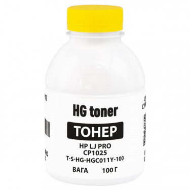 Тонер HP LJ Pro CP1025 флакон, 100 г, жовтий HG toner (TSM-HGC011Y-100)