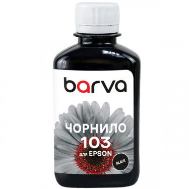 Чорнило для Epson 103 BK спеціальне 180 мл, водорозчинне, чорне Barva (E103-695)