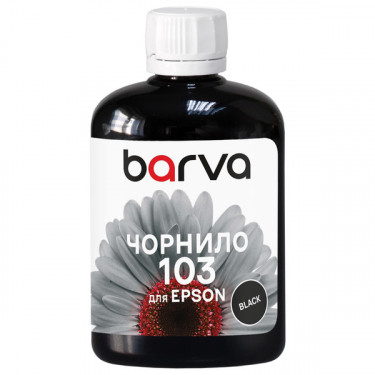 Чорнило для Epson 103 BK спеціальне 100 мл, водорозчинне, чорне Barva (E103-690)