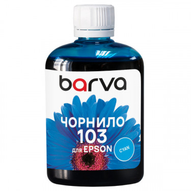 Чорнило для Epson 103 C спеціальне 100 мл, водорозчинне, блакитне Barva (E103-691)
