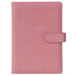 Блокнот діловий А5, штучна шкіра, 122 арк, лінія, рожевий Comix (C5704-pink)