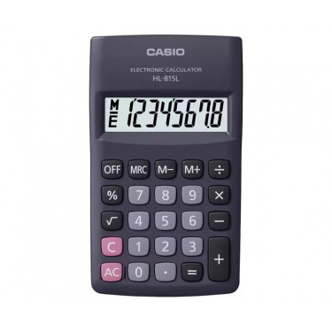 Калькулятор кишеньковий 8 розрядів чорний Casio (HL-815L-BK-W-GP)