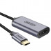 Адаптер (adapter) Type-C к HDMI коаксіальний, чорний Choetech (HUB-H10) Фото 1