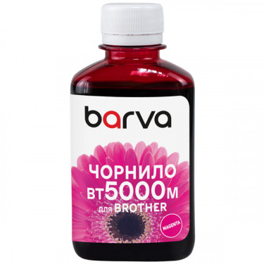 Чорнило для Brother BT5000M спеціальне 180 мл, водорозчинне, пурпурове Barva (BBT5000M-755)
