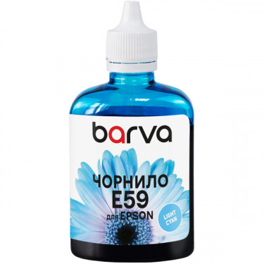 Чорнило для Epson T0595/T6035/T1575 спеціальне 100 мл, водорозчинне, світло-блакитне Barva (E059-451)