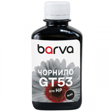 Чорнило для HP GT53 K спеціальне 180 мл, пігментне, чорне Barva (HGT53-739)