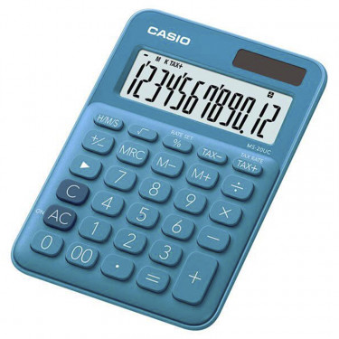 Калькулятор настільний 12 розрядів синій Casio (MS-20UC-BU-W-EC)