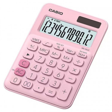 Калькулятор настільний 12 розрядів рожевий Casio (MS-20UC-PK-W-UC)