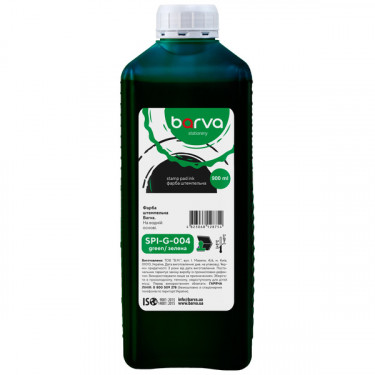 Фарба штемпельна 900 мл, зелена Barva (SPI-G-004-09L)