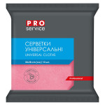 Серветки віскозні 30х38 см, 10 шт, рожеві, PRO service (19100204_4823071658545)