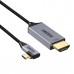 Кабель Type-C - HDMI, L-форма, 1,8 м чорний Choetech (XCH-1803) Фото 1