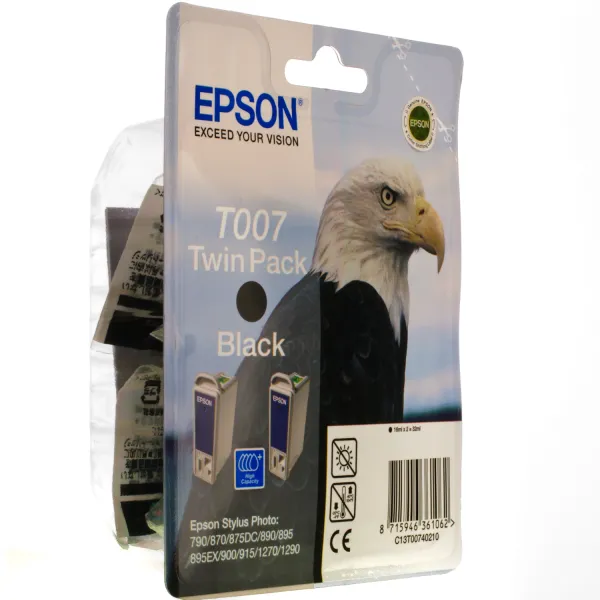 Комплект картриджів T007402 чорний, 2 шт Epson (C13T00740210) - Фото 1