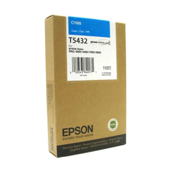 Картридж T543200 голубой Epson (C13T543200) - Фото 3