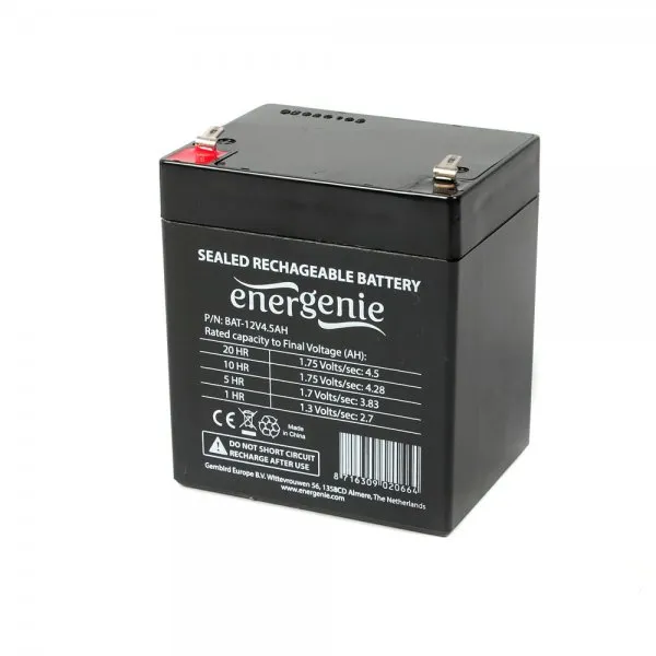 Акумулятор для ДБЖ 12В, 4.5 Aг Energenie (BAT-12V4.5AH)