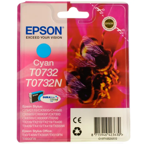 Картридж T07324А/T10524A блакитний Epson (C13T07324А10/C13T10524A10) - Фото 2