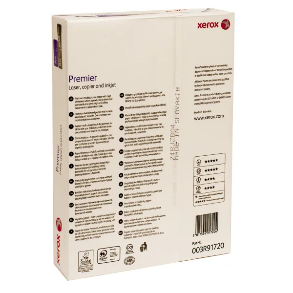 Бумага офисная А4, 80 г/м2, 500 л, Класс А, Premier Xerox (003R91720/003R98760) - Фото 1