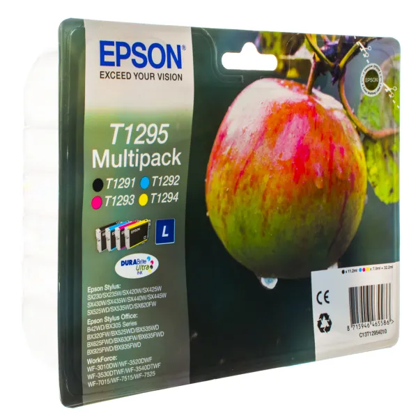 Комплект картриджів T12954A чорний, блакитний, пурпуровий, жовтий Epson (C13T12954A10/C13T12954012) - Фото 2