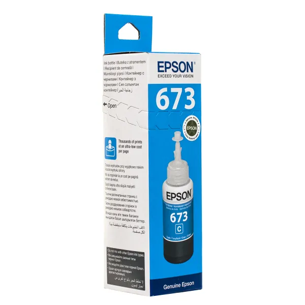 Чорнило L800 блакитні, 70 мл Epson (C13T67324A) - Фото 1