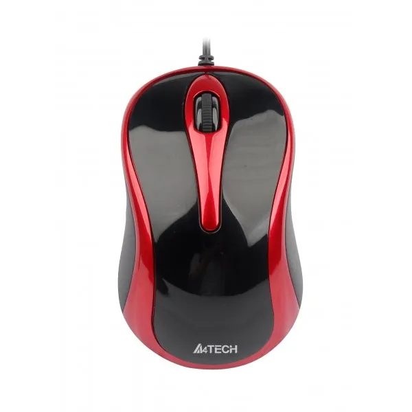 Мышь USB V-Track красно-чёрнаяA4Tech (N-350-2) - Фото 1