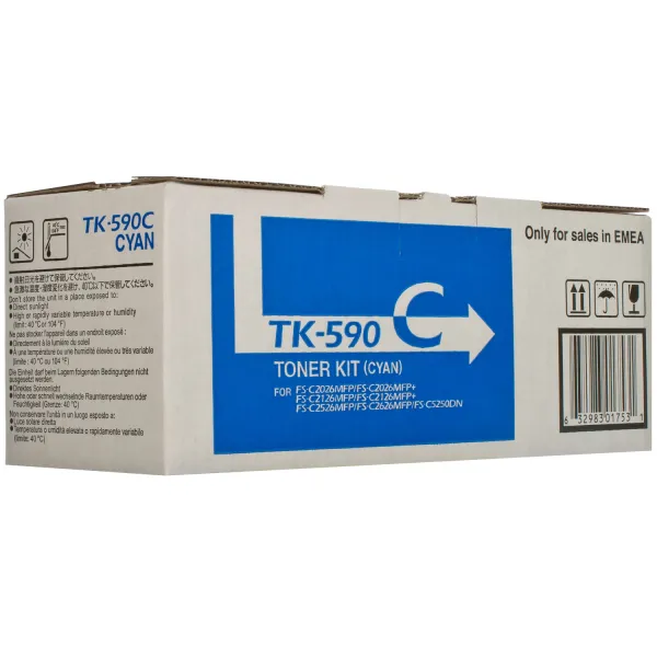 Тонер-картридж TK-590C блакитний Kyocera Mita (1T02KVCNL0) - Фото 2