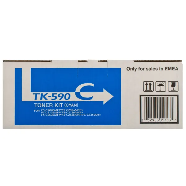 Тонер-картридж TK-590C блакитний Kyocera Mita (1T02KVCNL0) - Фото 2