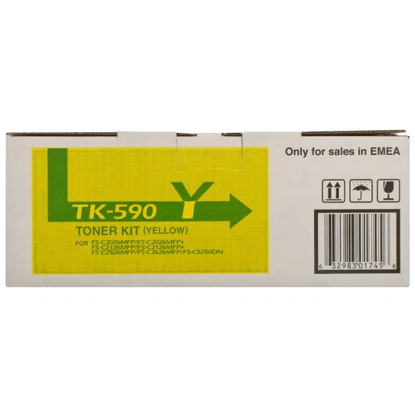 Тонер-картридж TK-590Y жовтий Kyocera Mita (1T02KVANL0) - Фото 3
