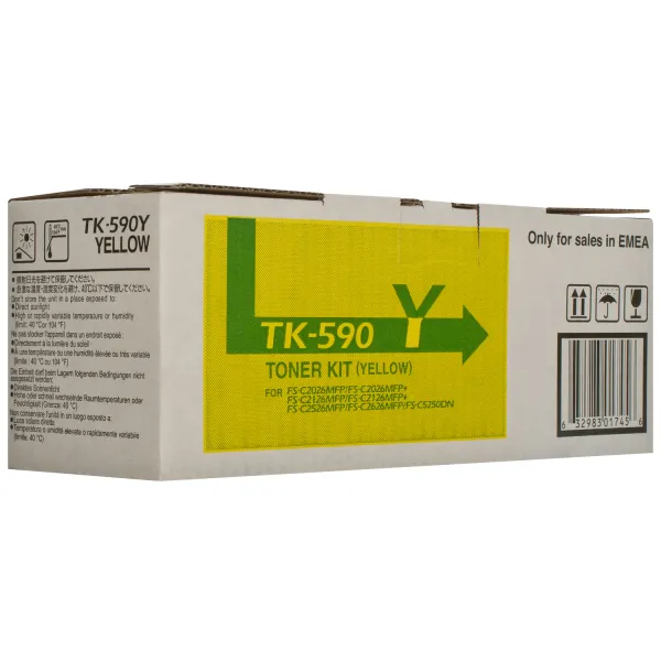 Тонер-картридж TK-590Y жовтий Kyocera Mita (1T02KVANL0) - Фото 6