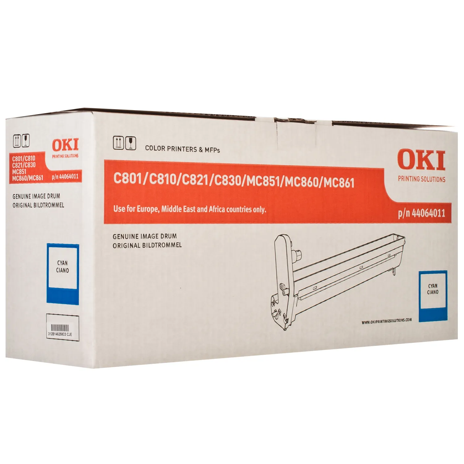 Драм-картридж C810/830/MC860 блакитний Oki (44064011) Драм-картридж C810/830/MC860 блакитний Oki (44064011)