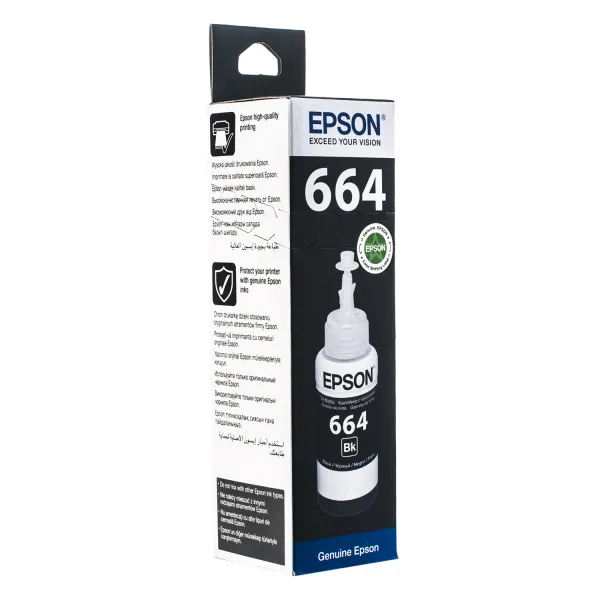 Чорнило L100/L200 чорні, 70 мл Epson (C13T66414A) - Фото 1