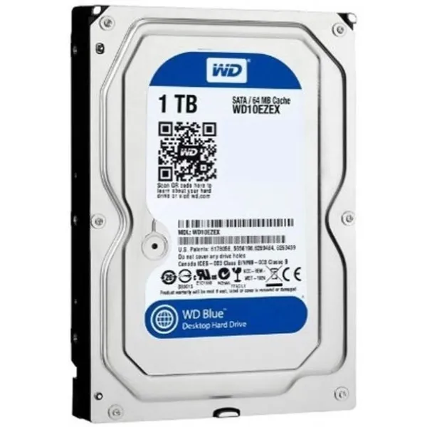Диск жесткий HDD 1TB, 3.5", SATA  WD (WD10EZEX) - Фото 1