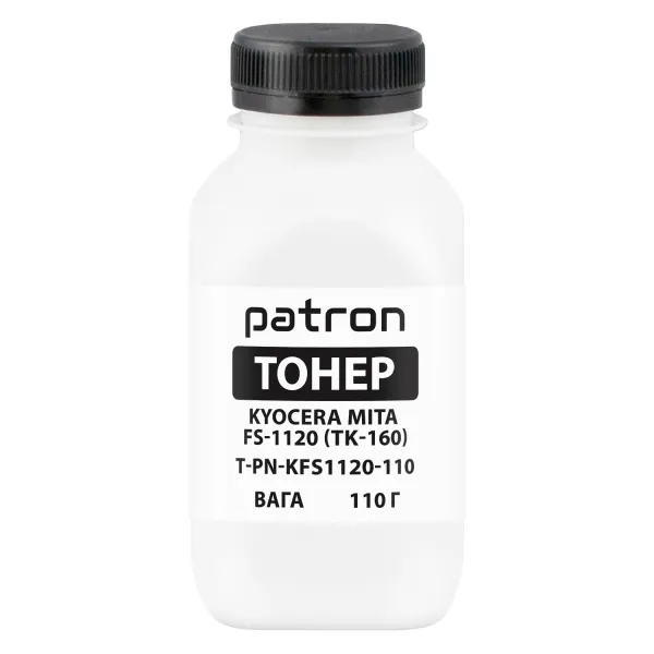 Тонер Kyocera Mita FS-1120 флакон, 110 г Patron (PN-KFS1120-110) - Фото 1