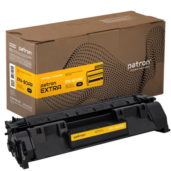Картридж сумісний HP 80A (CF280A) Extra Patron (PN-80AR) - Фото 2