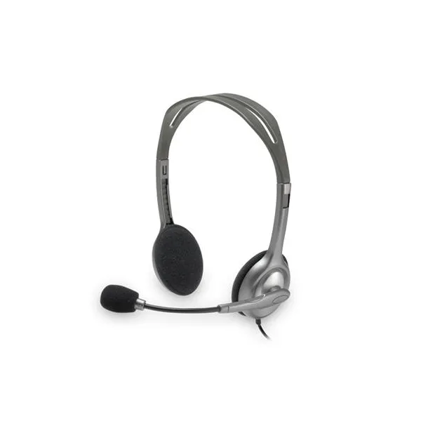 Гарнітура дротова  H110 Stereo, сіро-срібляста Logitech (981-000271) - Фото 1