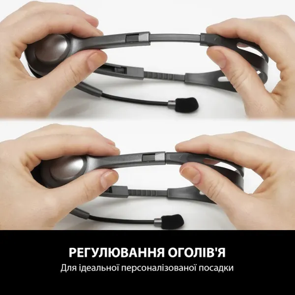 Гарнітура дротова  H110 Stereo, сіро-срібляста Logitech (981-000271) - Фото 4