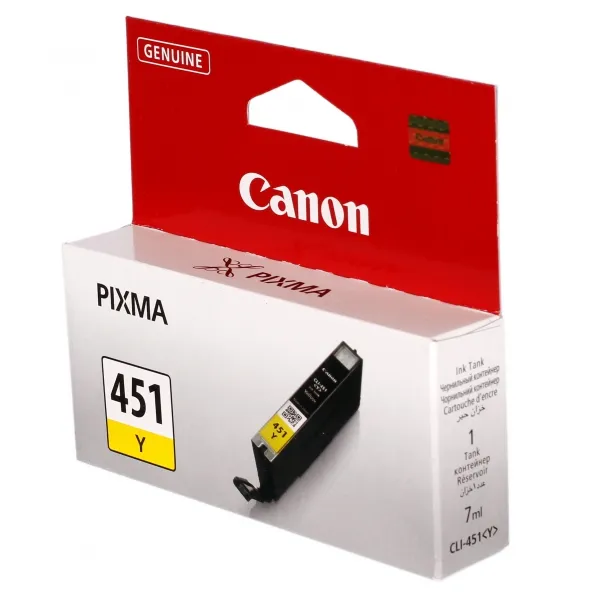 Картридж CLI-451Y 7 мл, жовтий Canon (6526B001) - Фото 2