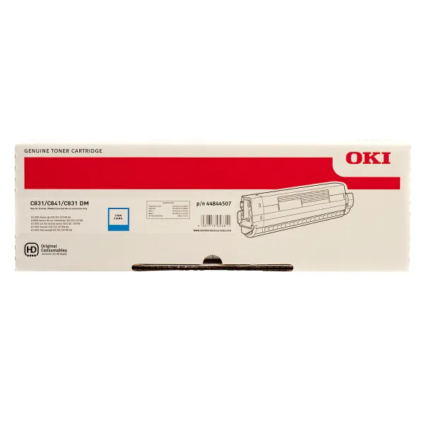 Тонер-картридж C831/841 голубой Oki (44844507) - Фото 8