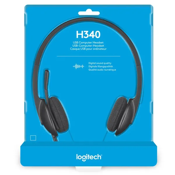 Гарнитура USB H340, чёрная Logitech (981-000475) - Фото 2